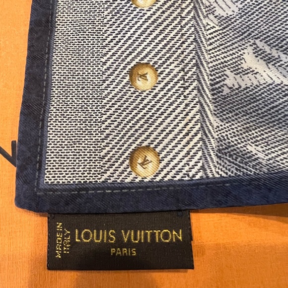 NWOT LV Denim Silk Bandeau - Picture 4 of 4